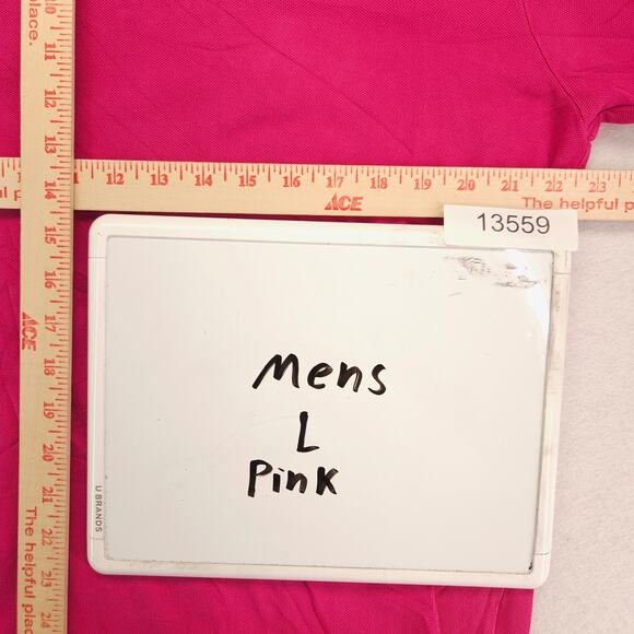 Polo by Ralph Lauren Collared Short Sleeve Polo Shirt Mens Size Large L Pink - Picture 7 of 9